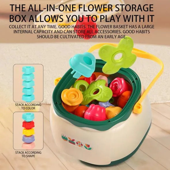 Huanger Flower Nails – Versatile Stacking & Shape Sorting Toy