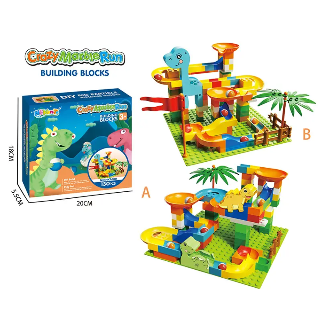 π¦ Dino Marble Run Building Blocks (130 Pcs)