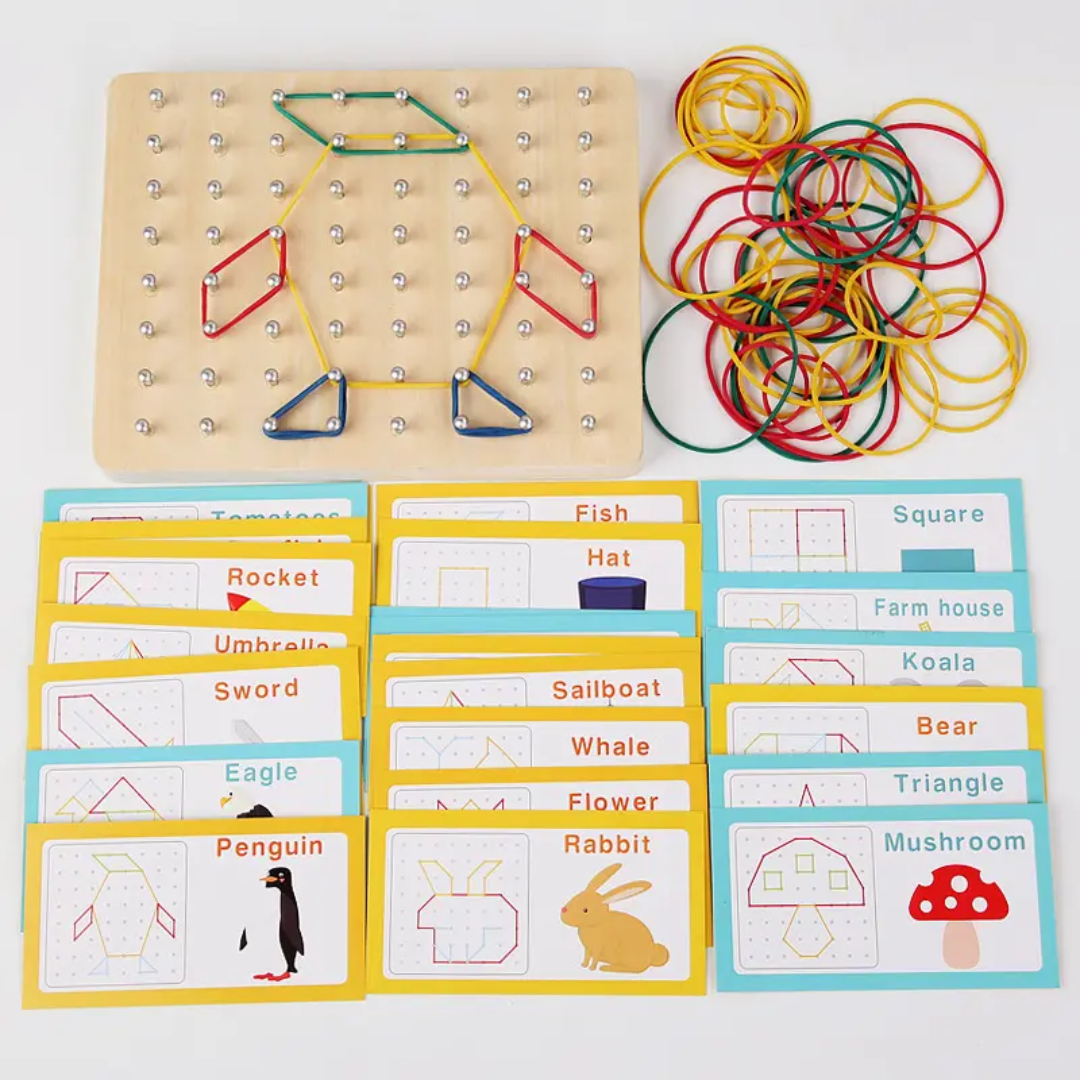 Graphics Rubber Tie Nail Boards with Cards