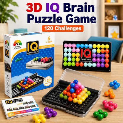 3D IQ Brain Puzzle Game for Kids 120 Challenges