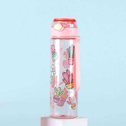 🖤🐻 Kids Portable Cartoon Water Bottle – 750ml💧✨