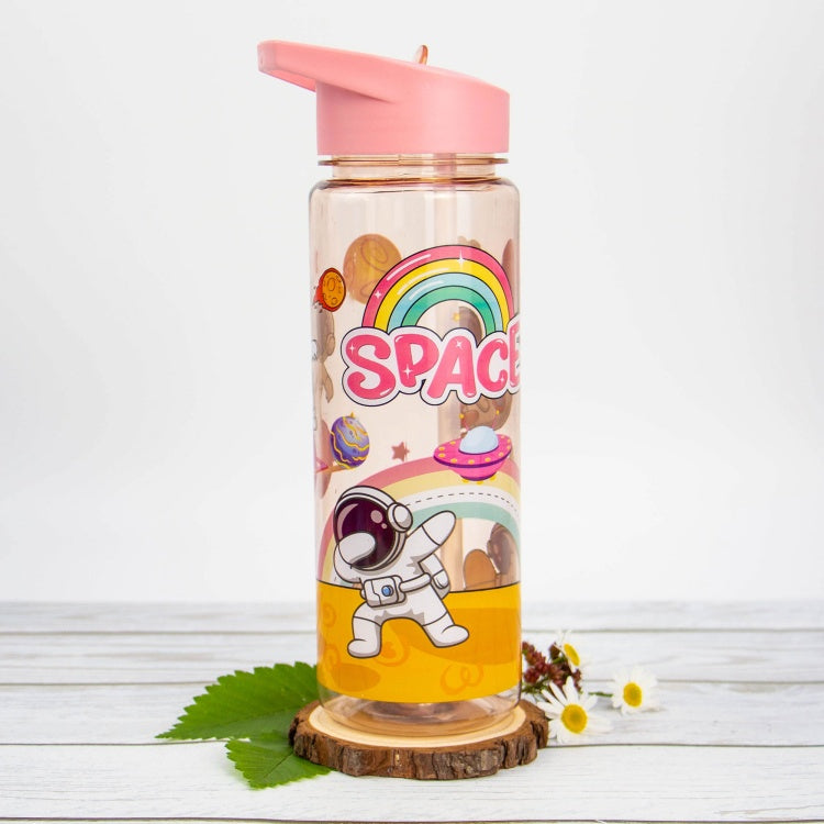 🌈🚀 Rainbow Space Water Bottle – 650ml 💧✨