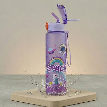 🚀 Kids Space Astronaut Water Bottle 800ml – Leakproof Sipper with Straw 🥤