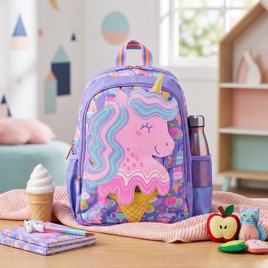 Smiggle Purple Junior Happy Tales Character Backpack