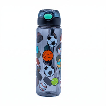 🖤🐻 Kids Portable Cartoon Water Bottle – 750ml💧✨