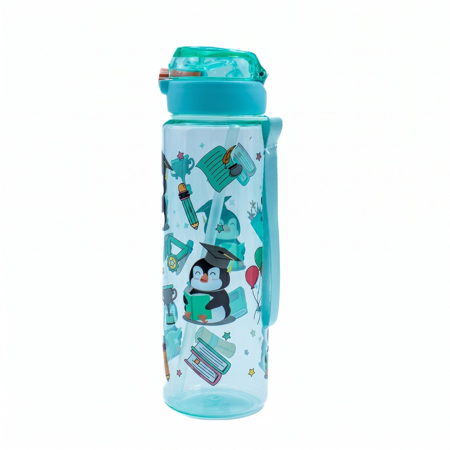 🖤🐻 Kids Portable Cartoon Water Bottle – 750ml💧✨