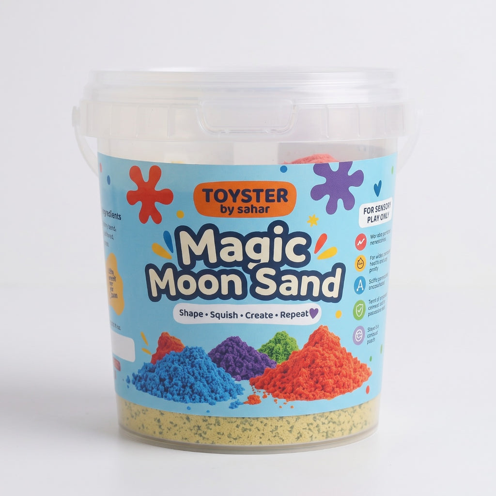 Magic Sand – 6 Color Fun Pack (200g Bucket + Cutter)