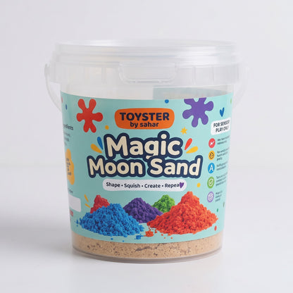 Magic Sand – 6 Color Fun Pack (200g Bucket + Free Hidden Gift)