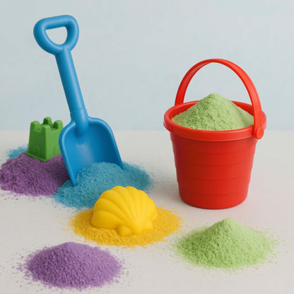 Magic Sand – 6 Color Fun Pack (200g Bucket + Free Hidden Gift)