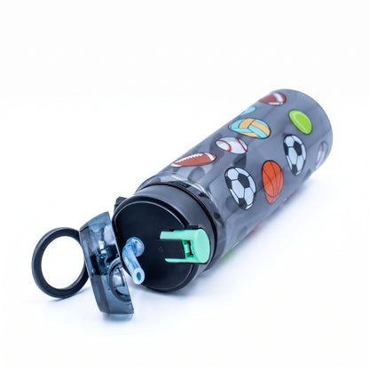 🖤🐻 Kids Portable Cartoon Water Bottle – 750ml💧✨