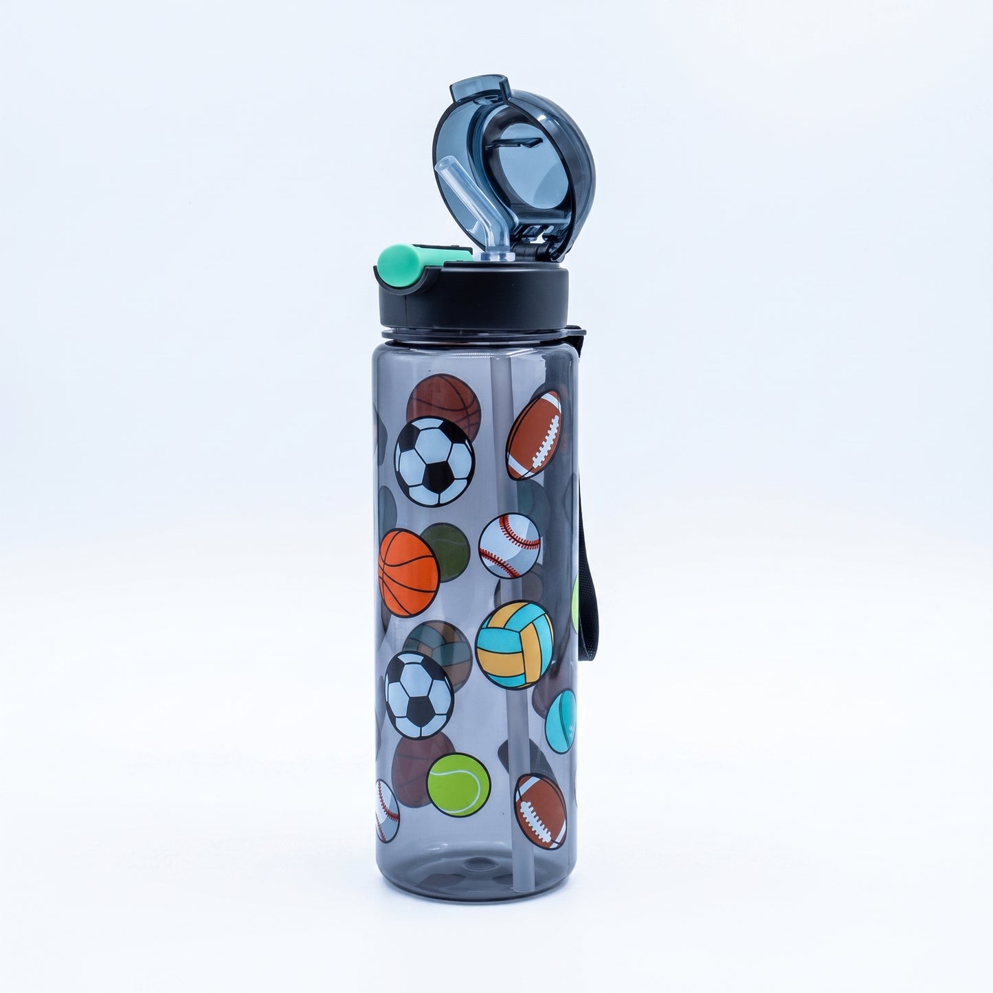 🖤🐻 Kids Portable Cartoon Water Bottle – 750ml💧✨