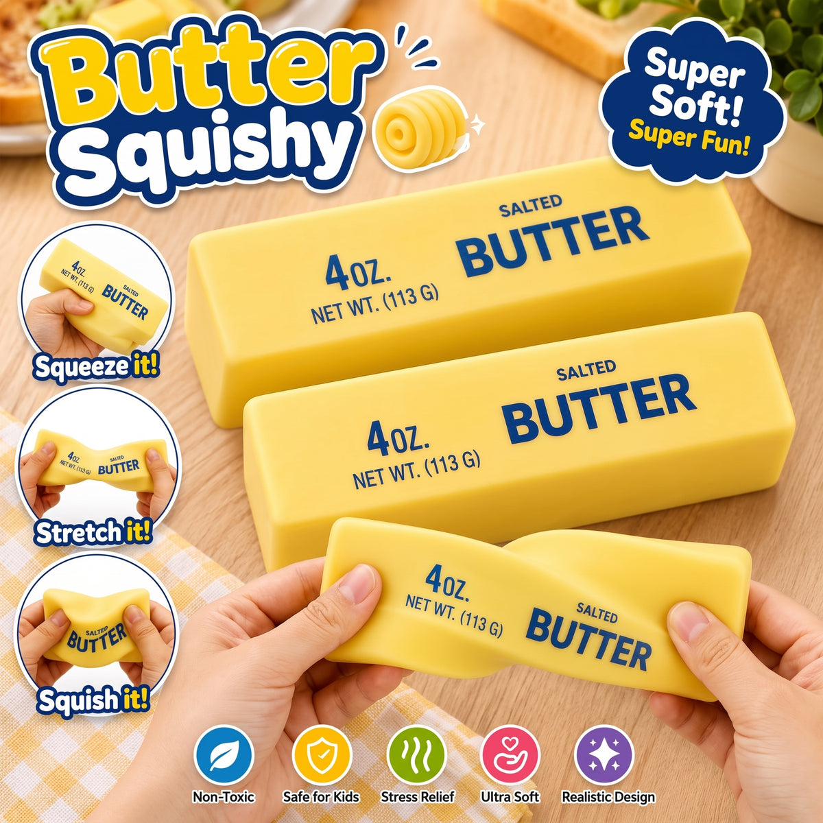 Butter Bar Squishy – Fun Stress Relief Toy