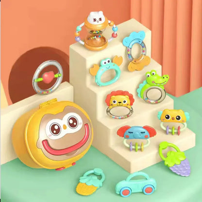 Animals Shape Baby Rattle Set | 8 Pcs