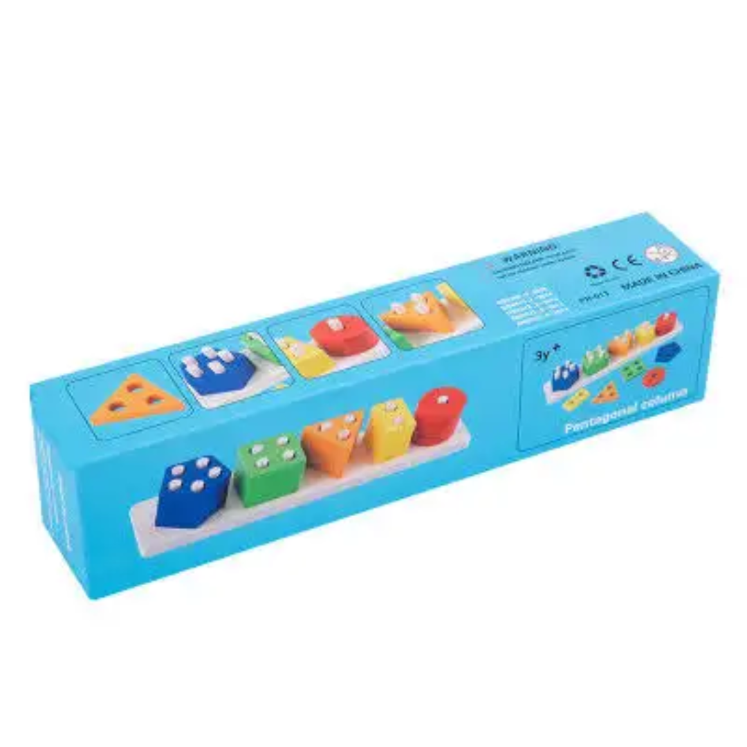 Wooden shapes sorting puzzle