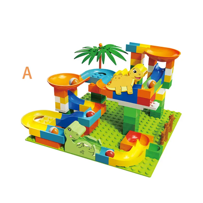 🦖 Dino Marble Run Building Blocks (130 Pcs)