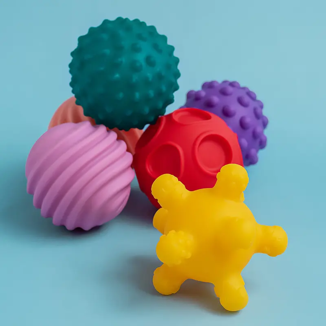 Sensory Rubber Grip Balls – Set of 6