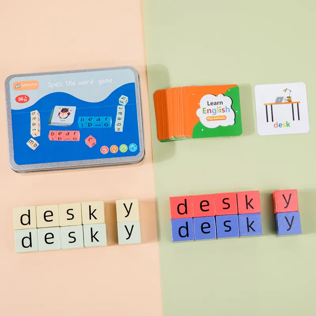 Montessori Wooden Spelling Word Game