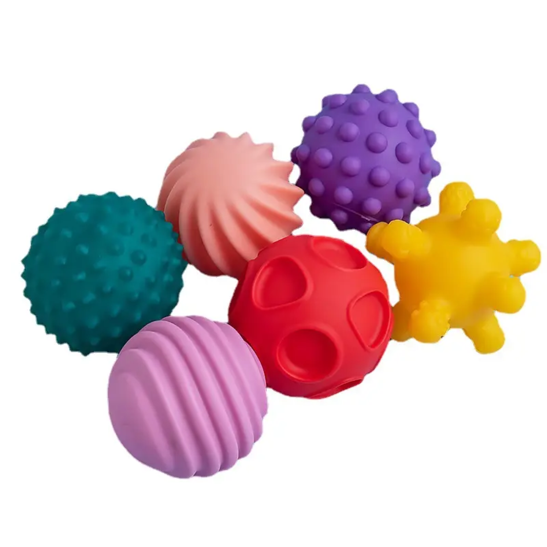 Sensory Rubber Grip Balls – Set of 6