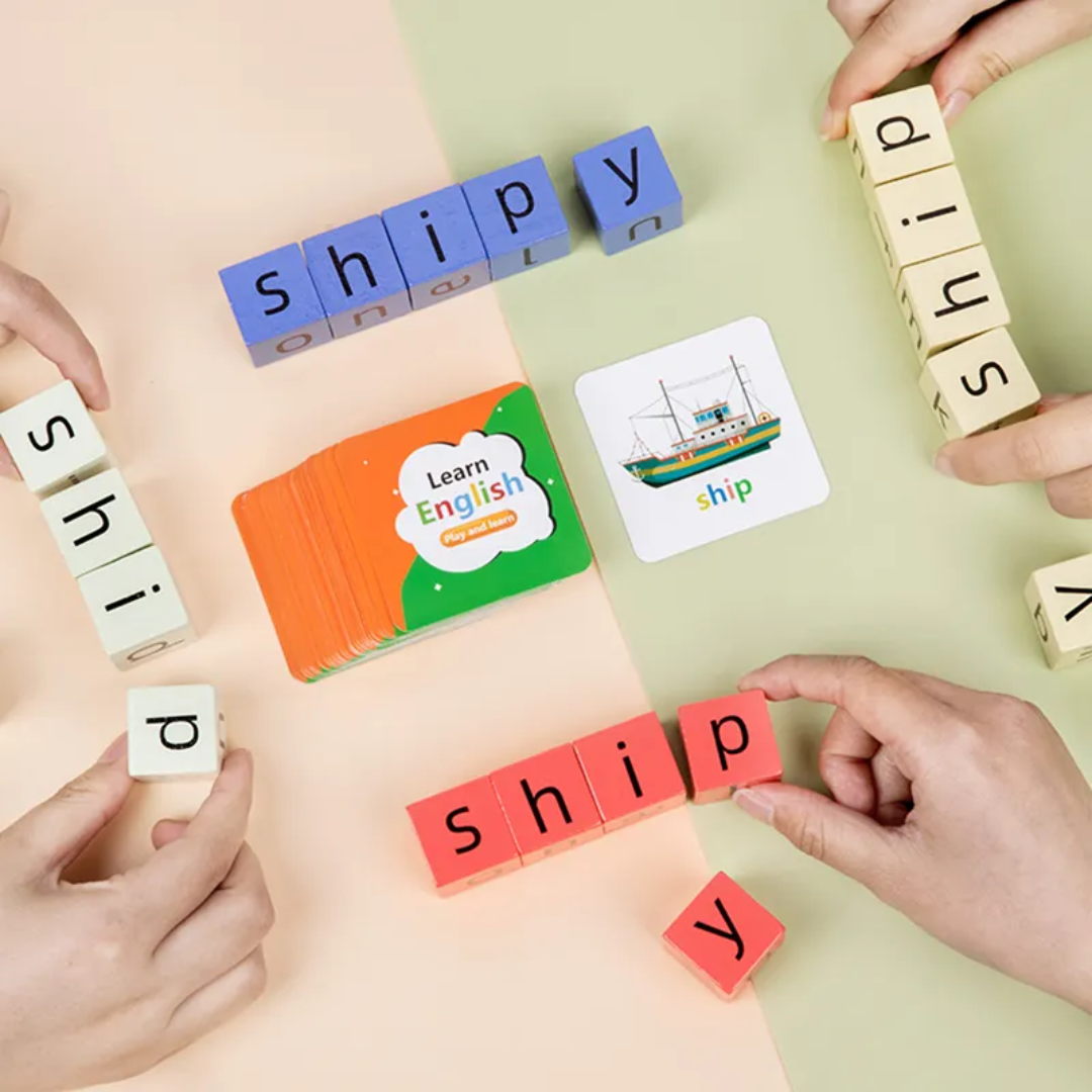 Montessori Wooden Spelling Word Game