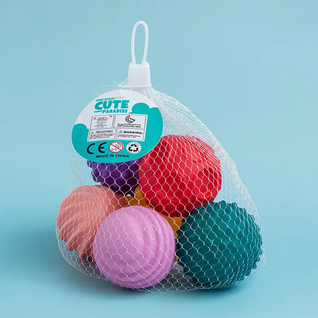 Sensory Rubber Grip Balls – Set of 6