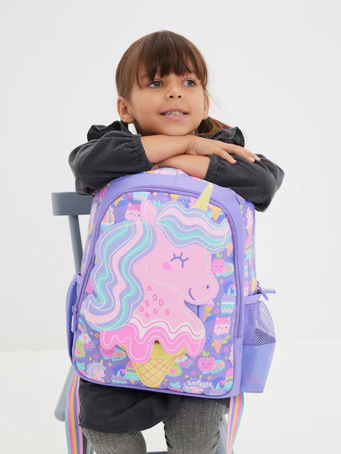 💜🎒 Smiggle Purple Junior Happy Tales Character Backpack ✨🦄